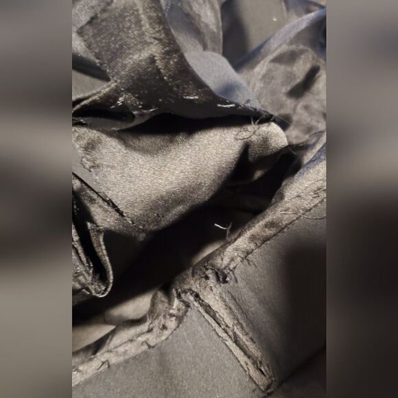 Marchesa Notte Black Silk Ruffle Mini Dress Elegant Party Cocktail Dress - Picture 14 of 15